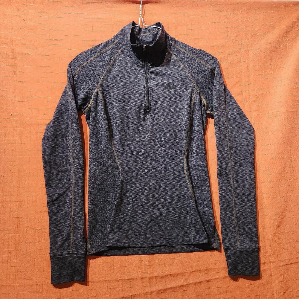 REI Sz XS 1/4 Zip Grey Pullover Womens lightweight w Thumb Holes Hiking GORPcore